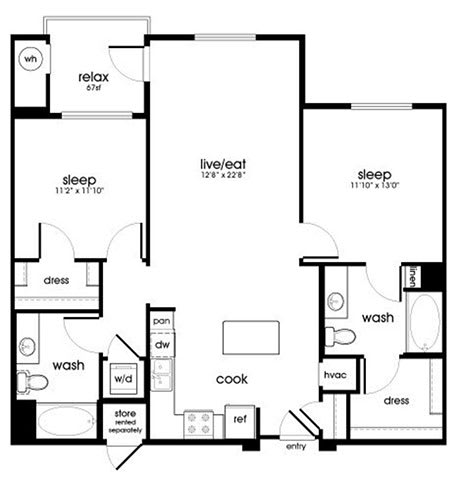 B4 Floor Plan at Rize Irvine, Irvine, CA, 92614