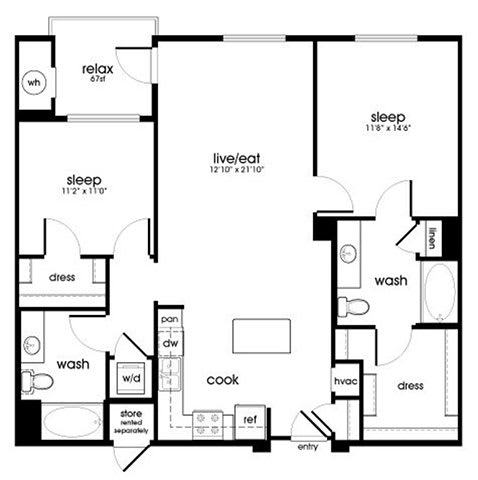 B6 Floor Plan at Rize Irvine, California