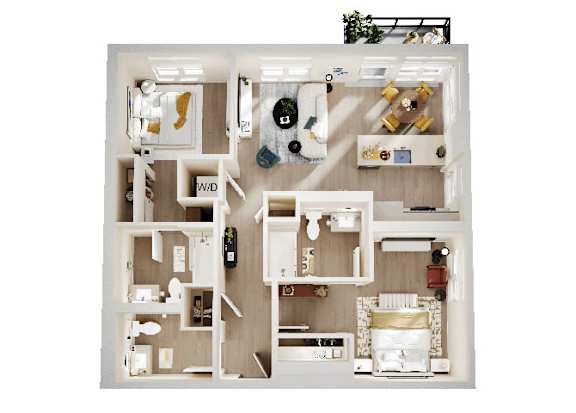 2 bed 2 bath B at Skyview Sunset Apartments, Los Angeles, CA, 90046