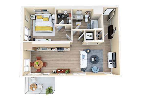 1 bed 1 bath F at Skyview Sunset Apartments, Los Angeles