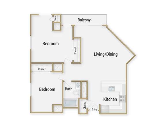Pacifica floor plan at Towers at Rincon, San Francisco, California