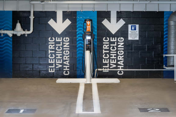 Ample Parking Area And Electric vehicle charging at The Preston Miracle Mile Apartments, Los Angeles, 90036