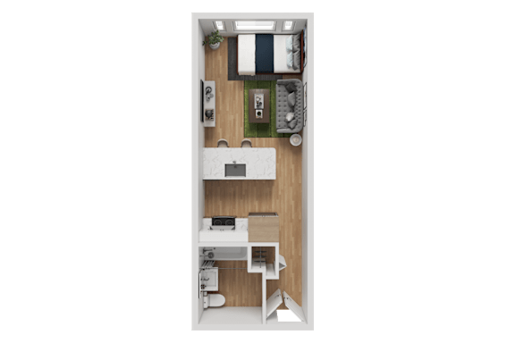 S3 - Studio Floorplan at Noda Apartments, Washington 98101