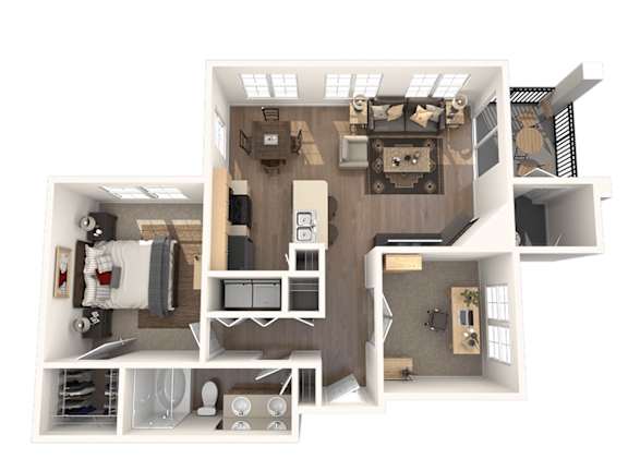 1Bed 1Bath_B at Avalon at Seven Hills Apartments, Nevada, 91790