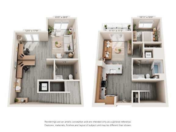 Floor Plan  LW1_TH Combined Floor Plan at Trestle, California, 91016