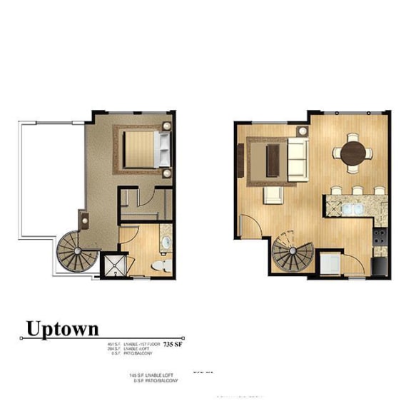 Uptown Loft (Renovated) 1 bed 1 bath 735 at Level at Sixteenth, Phoenix, AZ, Arizona, 85014