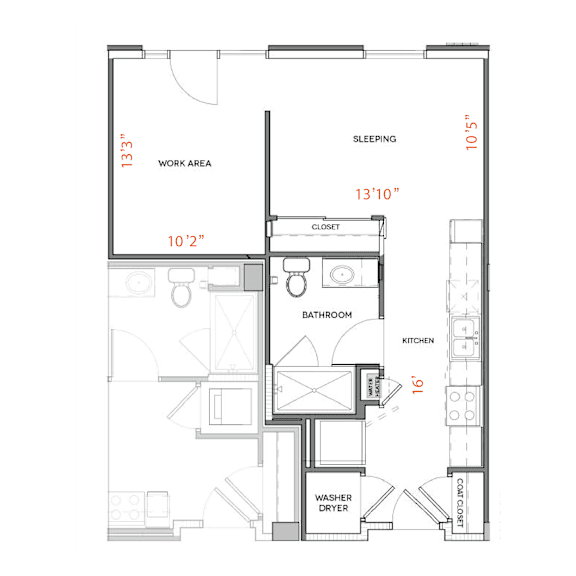 A11 Floor Plan at Urbana Apartments, Chula Vista, California