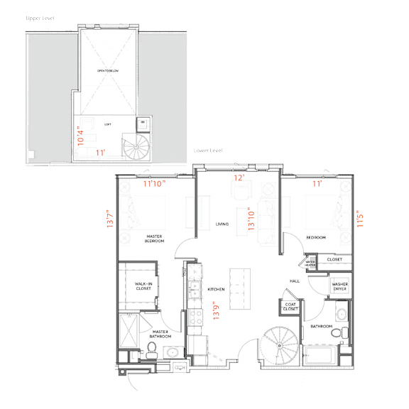 B14 Floor Plan at Urbana Apartments, Chula Vista