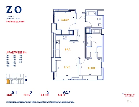 Floor Plan  Apartment floor plan with sleeping area, living area, and kitchen.