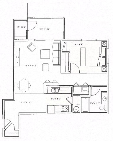 Flathead Floor Plan at Mullan Reserve Apartments, Montana