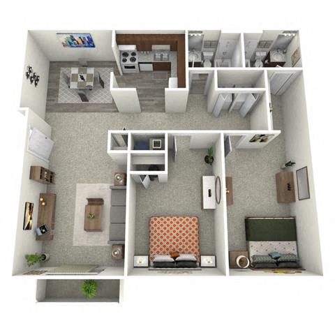 B4 2Bed 2Bath at Barcelo at East Cobb Apartments, Marietta, GA, 30067