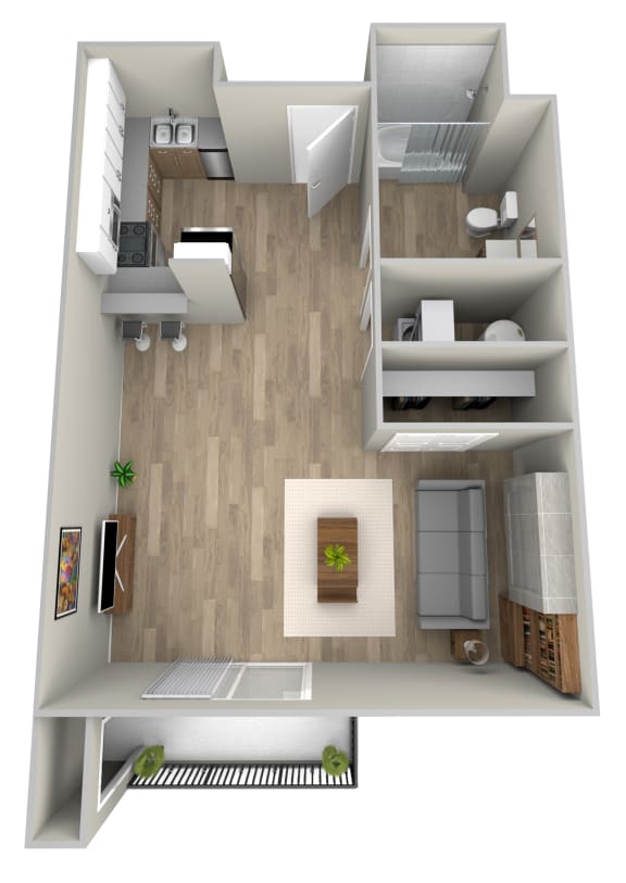 a floor plan image of the hudson in columbus, oh at Mill Pond Apartments, Washington