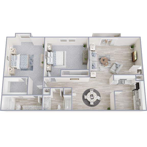 Floor Plan  2Bed 2Bath-a