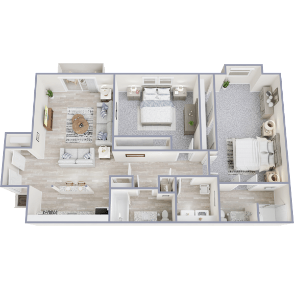 Floor Plan  2Bed 2Bath