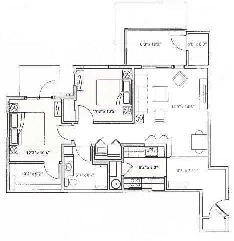 a floor plan of a house with different floors Mullan Reserve Apartments, Missoula, Montana