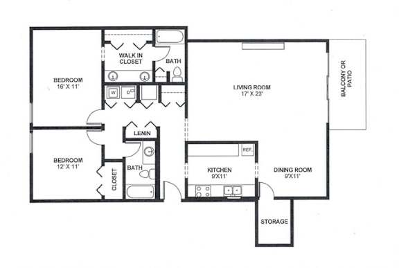 Two Bed Two Bath 1455 Square Feet at The Bridges at Foxridge, Kansas