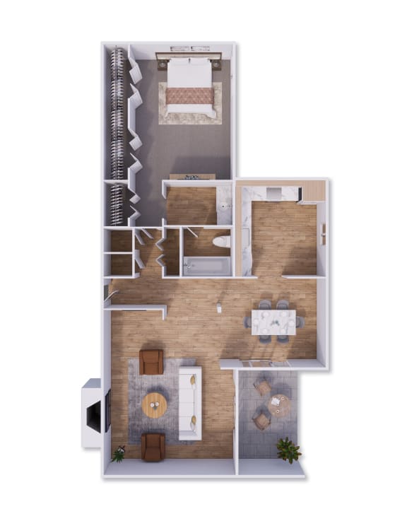 Floor Plan  A6WH Floor Plan at Willow Creek, Kansas City, 64114