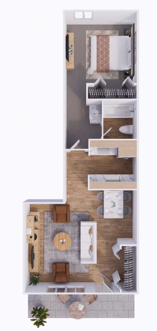 Floor Plan  Calla 1 bedroom floorPlan Albuquerque, NM