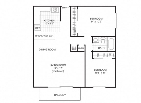 Residence 3 2Bed 1Bath at Marine View Apartments, Alameda, California