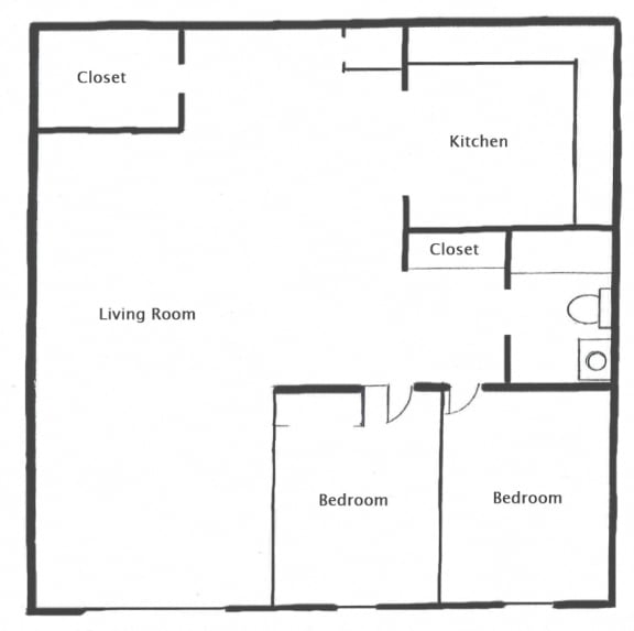 Floor Plan at Waldo Heights, Kansas City, 64131