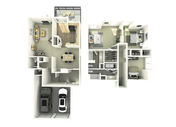 Fillmore 3 bed 2.5 bath at Coach House Apartments, Kansas City, Missouri