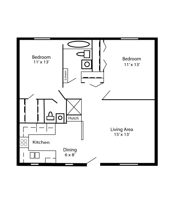 bedroom floor plan | luxury apartments in towson md | the mille brookhaven apartment
