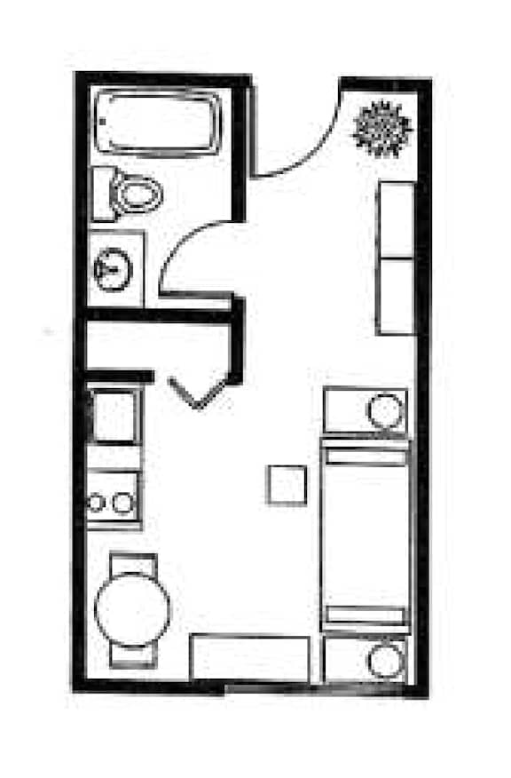 Bastia Floor Plan at Commons at Sylvan Highlands Apartments, Portland, Oregon