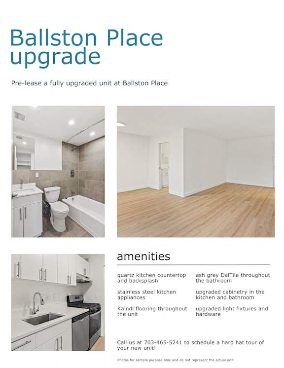 Fully upgraded unit at Ballston Place