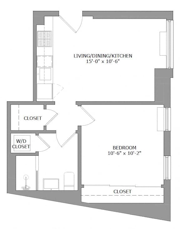 2900 Adams Mill B6 1 bedroom