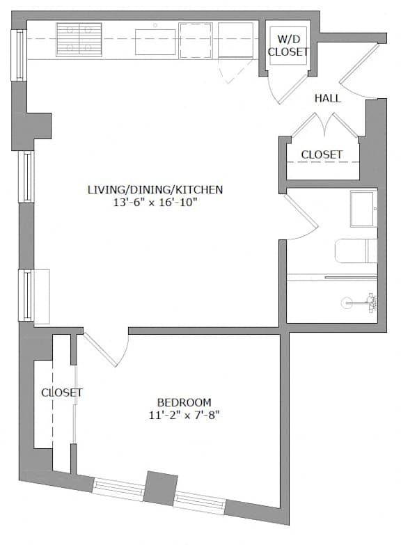 2900 Adams Mill tier 02 1 bedroom