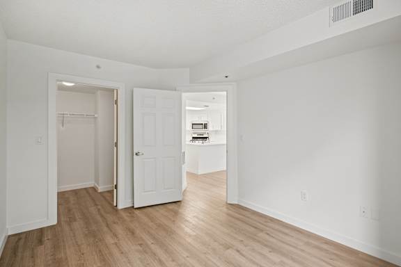 renovated unit with Kaindl flooring throughout