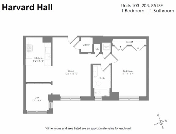 a floor plan of a bedroom apartment