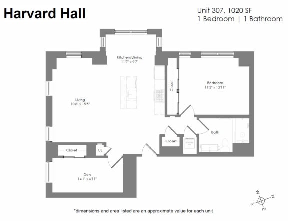 a floor plan of a house with a bedroom and a living room