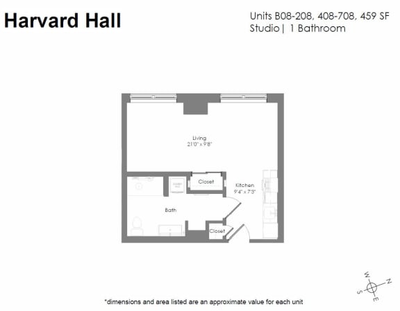 a floor plan for a bedroom with a bathroom and a closet