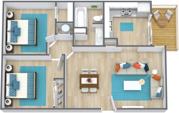 a bedroom with a bed and a chair in a room