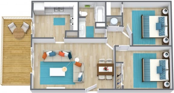 a bedroom with a bed and a chair in a room