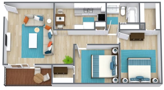 two bedroom floor plan