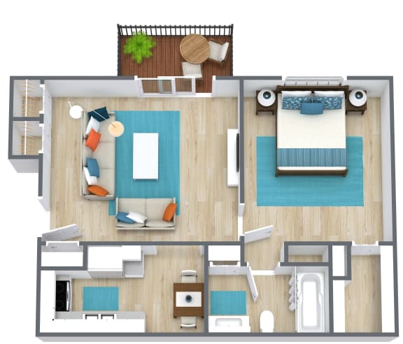 one bedroom floor plan
