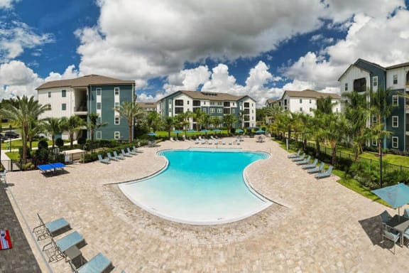 Endless summer beach entry pool  at Fountainhead, Jacksonville