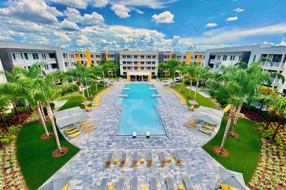 an aerial view of the resort at Fusion, Florida, 32256