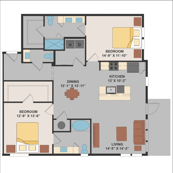 a floor plan of a house  at Luxor Club, Florida, 32258