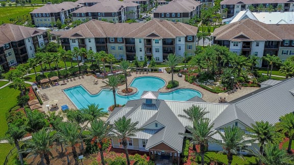 an aerial view of the resort style pool  at Cabana Club - Galleria Club, Jacksonville, FL, 32256