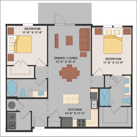a floor plan of a home  at Luxor Club, Jacksonville, 32258