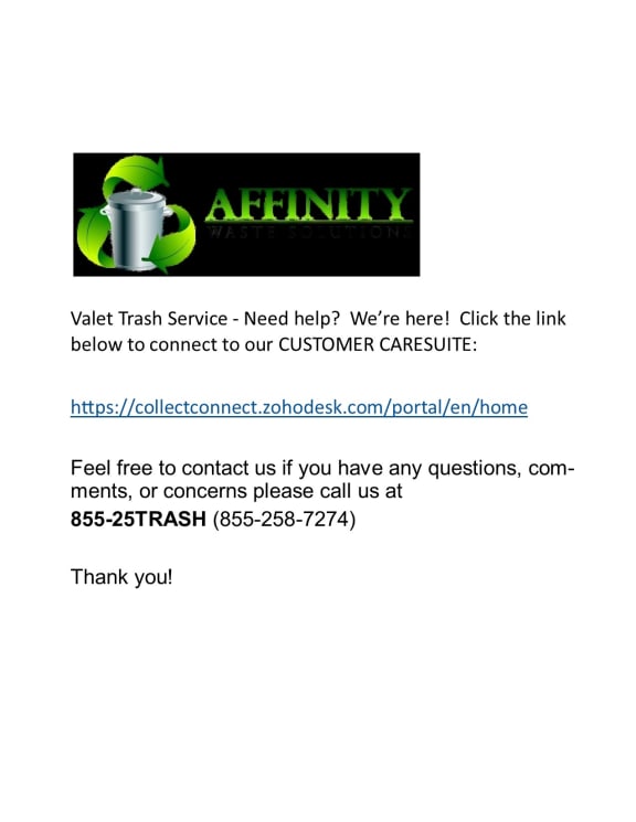 Valet Trash link for assistance  at Ocean Park, Jacksonville Beach, FL, 32250