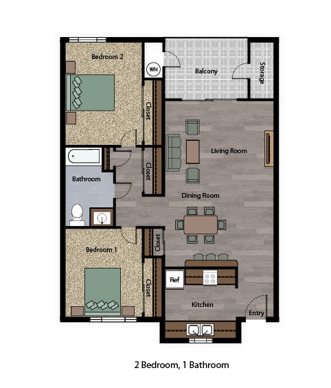 Norwood Estates 2-bed floorplan