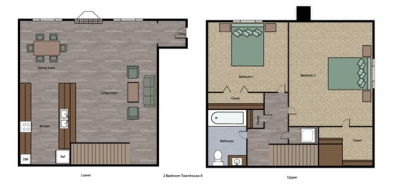 Glen Ellen Mutual Housing Community townhouse floorplan