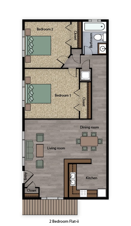  Floor Plan 2 Bedroom Downstairs Flat