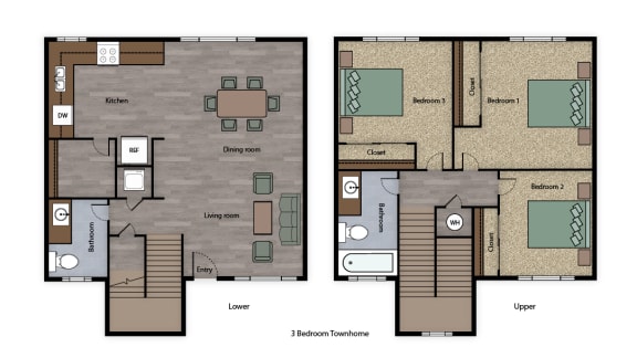 Mutual Housing at Sky Park 3-bedroom floorplan