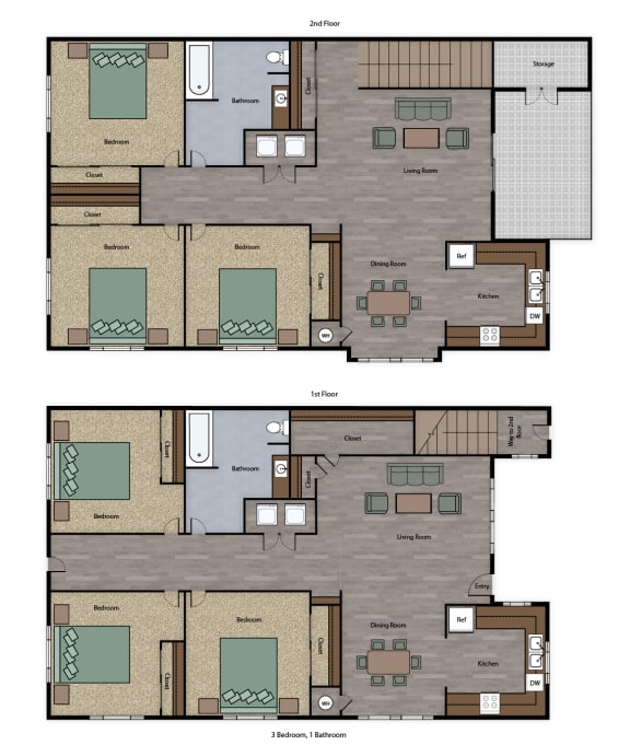 Norwood Annex 3-bed floorplan