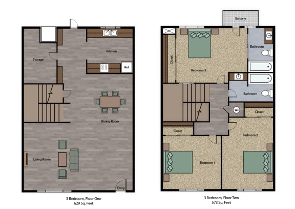 Owendale Mutual Housing Community 3-bedroom floorplan